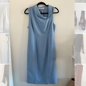 Black Halo Blaze Sheath Dress in Blue